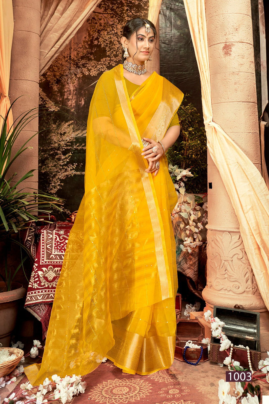 Niharika Vol 1 By Saroj Heavy Sequence Soft Organza Silk Designer Sarees Wholesale Shop In Surat
